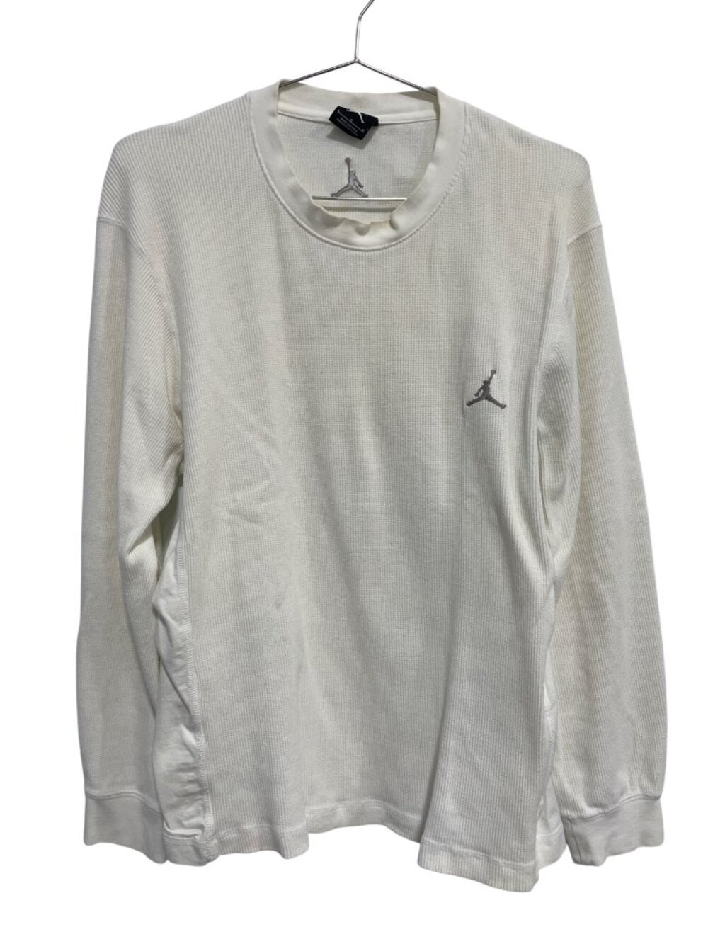 Nike Jordan Flight Mountainside Shirt Large Long Sleeve Waffle Knit Ivory Active